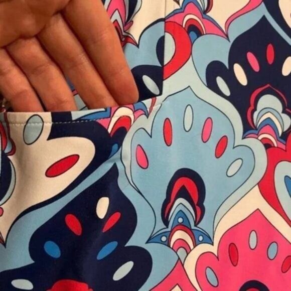 J. McLaughlin Catalyst Dress Women's Size Medium Psychedelic Sheath Style - Picture 9 of 11